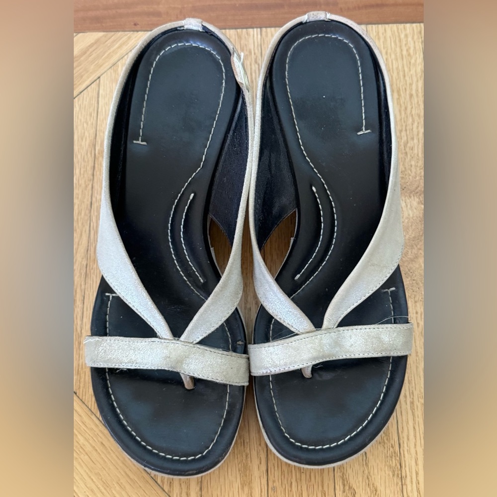 Donald J. Pliner Silver Platform Sandal